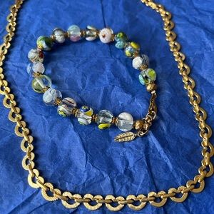 Necklace and bracelet bundle